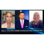 Brittany Lee Lewis Instagram – Discussing the Vice President’s trip to Central America on the Black News Channel. I specifically discussed the irony of the VP telling folks “do not come” as people continue to flee horrid conditions that the US helped create in the name of profit and empire.