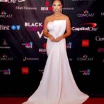 Brittany Lee Lewis Instagram - I had a great time working as the red carpet host for the 4th Annual Black Girls Vote Ball! 📨💕💙 Event: @blackgirlsvote Gown: @shopthevu118 MUA: @nefonthebeat Photo: @db_productions_86 Martin's West