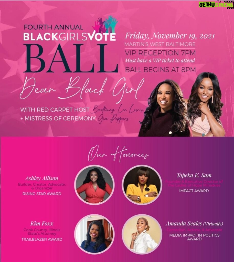 Brittany Lee Lewis Instagram - I’m thrilled to support Black Girls Vote as the red carpet host for their 4th Annual Black Girls Vote ball! #BlackGirlsVote