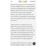 Brittany Lee Lewis Instagram - I’m so incredibly grateful to be part of this project! Thank you @raynareidrayford and @essence for highlighting this incredibly important topic! Thank you @velvethammerla and @bykendrajo for creating a space for Black women living with disabilities and chronic pain to tell their story. Thank you for also discussing the financial and emotional hardship loved ones and caretakers experience. 💗 #TheColorOfPain #InvisibleDisabilities #Caretakers #BlackWomensPain #HealthcareInequality #AutoimmuneDisease #ChronicPain #Disabilities