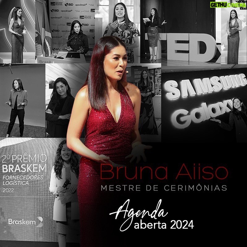 Bruna Aiiso Instagram - Agenda aberta 2024 - Estou com saudades do palco. #brunaaiisomc 🎤❤️ #eventoscorporativos