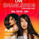 Bruna Aiiso Instagram - Com imenso orgulho anunciamos a #livebrasileiroscombrunaaiiso de número 100. Sim! Foram 100 artistas amarelos entrevistados nesses mais de 3 anos de projeto. Sou tão feliz de ter conhecido a historia e a trajetória de vocês aqui, quantas emoções! Muito choro e muita risada ouvindo vocês. E a maravilhosa @aya.aaaaaaaaaaaaaa teve a ideia de fazer a centésima live me entrevistando e eu amei, obrigada Aya, obrigada classe artística amarela por tanto, por tudo. Eu ACREDITO em nós, eu acredito na nossa força e potencia. A gente vai chegar lá! Não percam dia 10. Beijoooos