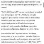 Bruno Ascenzo Instagram - Muy feliz y agradecido de poder trabajar con gente tan talentosa y a la que admiro desde hace mucho. ‘Dime lo que quieres’, pronto por @vixplus para Estados Unidos y Latinoamérica. 🎬 : @1111films @beekeeperfilms 🐝