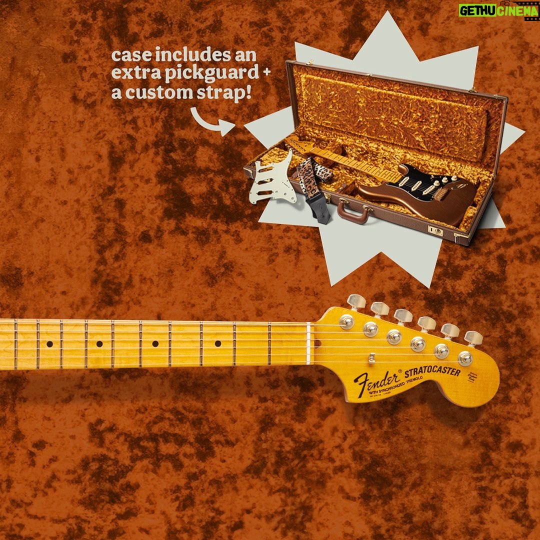 Bruno Mars Instagram - The @BrunoMars Stratocaster is a true treasure. Crafted from resonant ash, this limited edition guitar features sculpted American Ultra body contours for unmatched comfort and seamless access to high notes. The Mars Mocha Heirloom nitrocellulose lacquer finish not only gives it an aged charm, but also enhances resonance and tone. Head to the link in bio to learn more.
