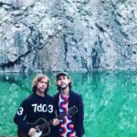 Bryce Dessner Instagram – Last day of tour backstage quarry in Sweden @aarondessner @thenational