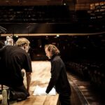 Bryce Dessner Instagram - Rehearsal today with @esapekkasalonen.official Pekka Kuusisto and @orchestredeparis. Concert tonight and tomorrow @philharmoniedeparis Photo @mathias_benguigui