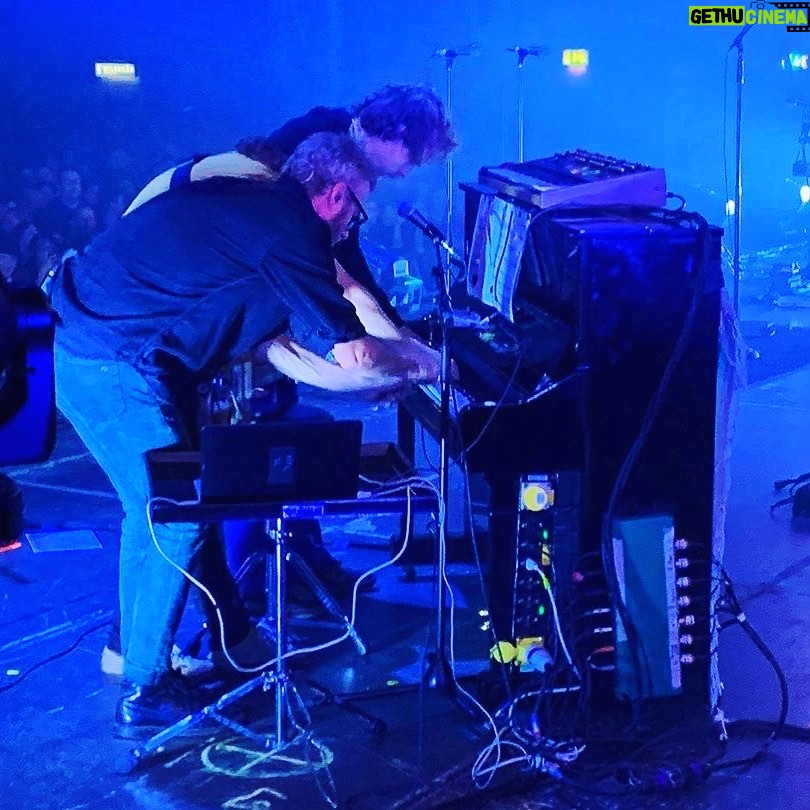 Bryce Dessner Instagram - Yes indeed that is a photo of @aarondessner @greengloves777 and I playing a jazz piano intro to the system only dreams in total darkness in Munich last night. First time for everything 🧐