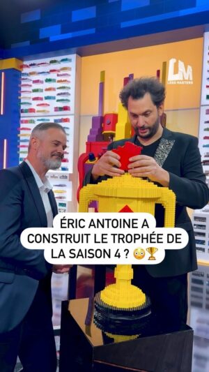 Éric Antoine Instagram - « C’est le trophée de la saison 4 » 🤩 
Quand @ericantoineoff fait croire qu’il a construit ce trophée en briques tout seul 😂
La finale de #LegoMasters, c’est ce mardi à 21:10 sur @m6officiel