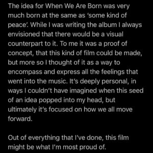 Ólafur Arnalds Instagram - Today – ‘When We Are Born’ – a free screening on the darkest day of the year! 🙏🏻🙏🏻

Join us in celebrating Winter Solstice and the light slowly returning. 

Huge thanks for Vincent Moon, @icelanddancecompany, @sandrayati, my co-producers, my label and everybody who was willing to go on this journey with me. 

See you at 8pm — link in the bio