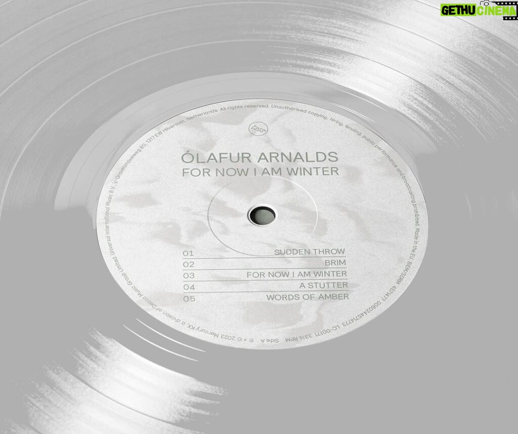 Ólafur Arnalds Instagram - For Now I Am Winter, 10th anniversary remaster – out November 24 I rarely take the time to look back but 10 years ago, For Now I Am Winter, marked a lot of firsts for me. First time writing with a vocalist (@arnordan ❤️), first album on a new label, first time writing for an orchestra. It was a really ambitious record for me that found a lot of new ears and was the seed of many ideas that have since become cornerstones in my life and music. 10 years is a long time, but still feels so very short. I was a different person then, but then again not really. The world certainly is different, but the ideas and emotion poured into this record feel unchanged. Spring still comes after winter. Remastered from stems on a clear 180 gr. vinyl, with a brand new artwork and 5 exclusive art prints. If you’re interested, you can pre-order it via the link in the bio. We’ve also added a new selection of merch, inspired by various albums, to the webshop.