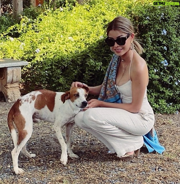 Céline Morel Instagram - My fashion philosophy is, if you’re not covered in dog hair, your life is empty. ♥️🐶 Sicilia, Italy