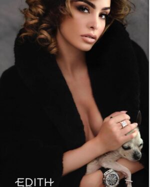 Céline Morel Instagram - When your dog poses for Hublot, and wears your diamonds ring as a bracelet. 

Watch : @hublot 
Jewellery : @silviorodrigues.ch 
Luxury vegan jacket : @emanuelaborokofficial_ 
Magazine : @edith_magazine 
production & direction artistique 
@si_gna_ture_