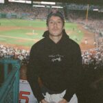 César Domboy Instagram - Fenway Park romance and Birthday cake on film 💎 Boston - Salem July 2022