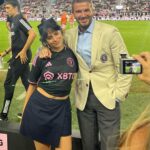 Camila Cabello Instagram - Fan girl mode was fully unlocked when I saw @leomessi - obviously the GOAT, but also so kind and generous with his energy. 😭 thank you @davidgrutman for an experience I’ll never forget ! And thank you @davidbeckham and @victoriabeckham 😭 IT WAS GIVING BABY PINK 🎀 MIAMI GOING UPPP