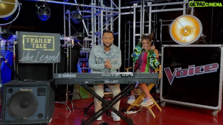 Camila Cabello Instagram - trailer talk with @johnlegend !!! and #thevoice is on tonight live baby ⚡️