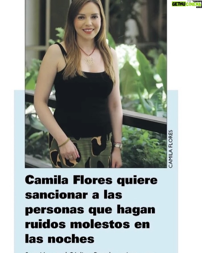 Camila Flores - 3.2K Likes - ✔️ El respeto y la convivencia sana en comunidad es fundamental, por eso presente este proyecto de ley: Camila Flores busca sancionar a personas que hagan ruidos molestos en las noches
Les dejo link de la noticia completa publicada en el diario las últimas noticias
https://www.lun.com/lunmobileiphone/homeslide.aspx?dt=2023-12-20&EsAviso=0&PaginaId=15&bodyid=0&strReferer=#pagina-15