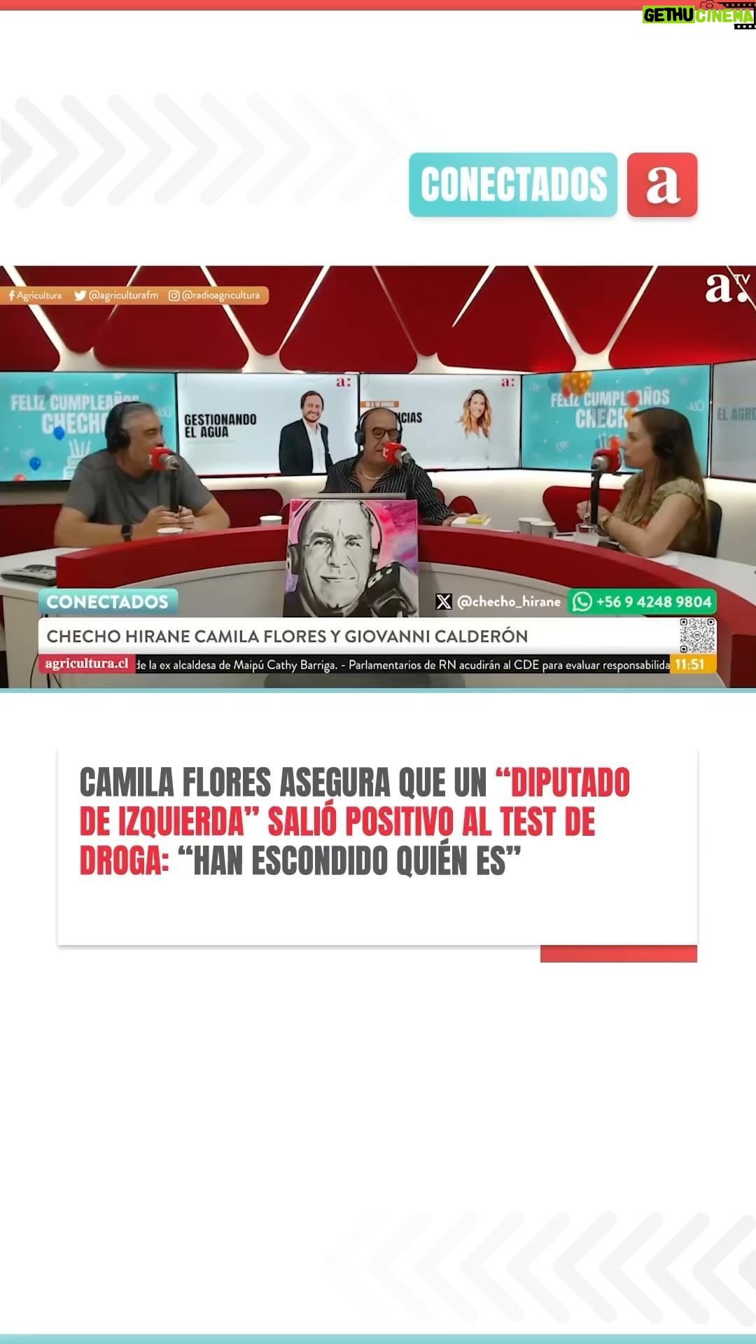 Camila Flores - 1.4K Likes - 👉🏻La diputada @camilaflores_o aseguró en #ConectadosenAgricultura que un parlamentario de izquierda dio positivo al test de droga que se realiza en la Cámara.
🎙 “Han estado tapando quién es la persona, quiero decirlo con toda responsabilidad. La identidad la desconozco, pero sí sé que es de izquierda”. “Para que salga marcado, probablemente deben ser drogas muy duras”, agregó.
📌 Recordemos que la iniciativa fue aprobada en el 2022 y se ampara en el Reglamento sobre el Control de Consumo de Drogas en Diputadas y Diputados, donde son elegidos de manera aleatoria.
📻 Escucha el programa de lunes a viernes desde las 11:00 horas por Radio Agricultura o por nuestro canal de YouTube Agricultura TV.