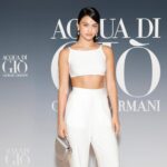 Camila Mendes Instagram – celebrating @armanibeauty and my Gen A boys at the acqua di gio party last night 🧚🏼🫧 #armanibeautypartner #acquadigio
