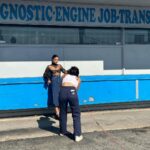 Camila Mendes Instagram – what i wear to work as an auto repair technician 💙💙💙