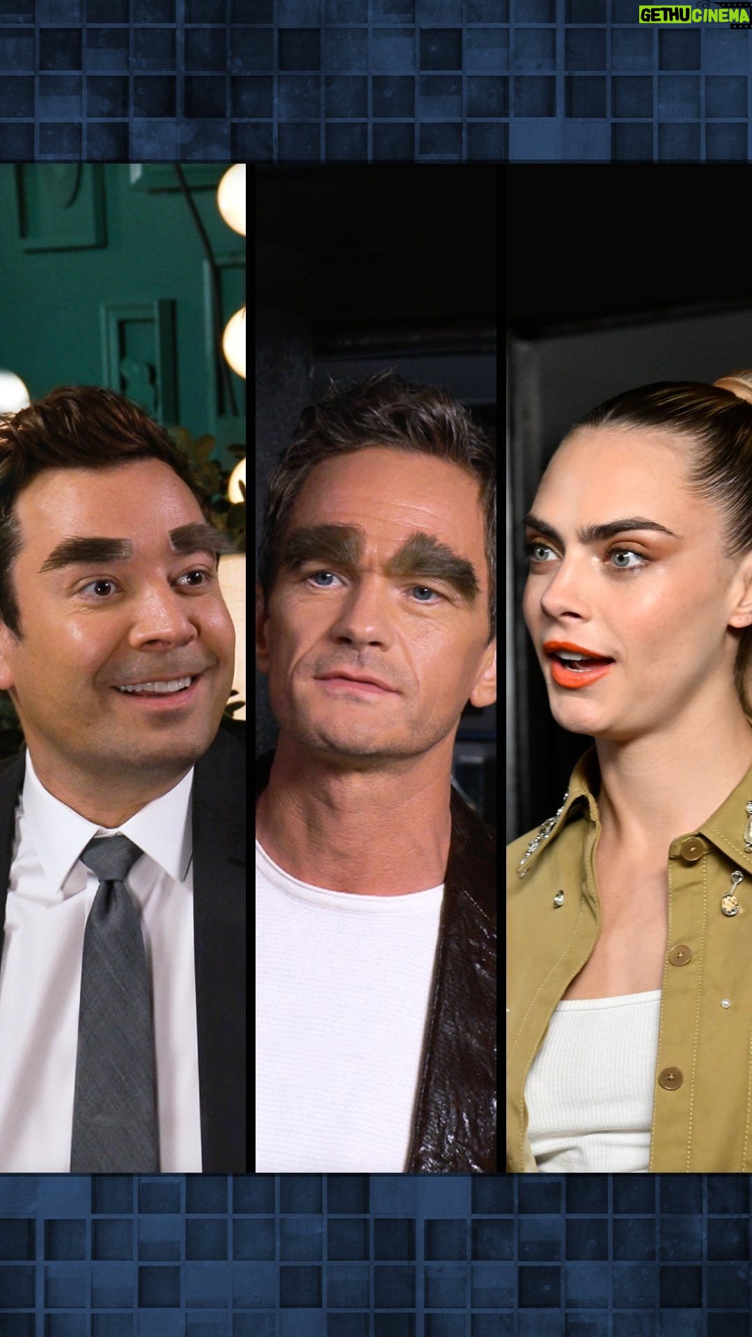 Cara Delevingne Instagram - Jimmy & @nph attempt to outbrow @caradelevingne. #FallonTonight The Tonight Show Starring Jimmy Fallon