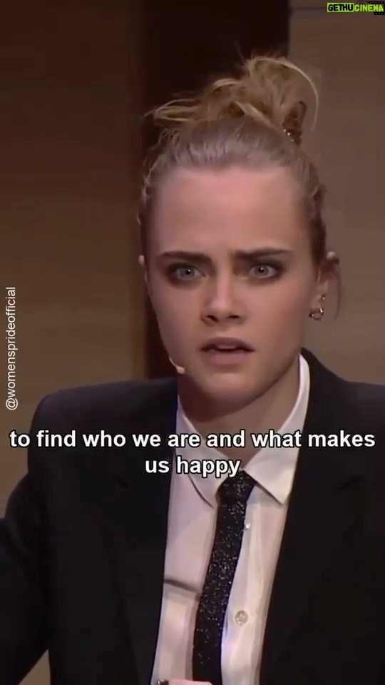 Cara Delevingne Instagram - In our culture, we are told that if we’re beautiful, if we’re skinny, if we’re successful, famous, if we fit in, if everyone loves us, that we’ll be happy. But that’s not entirely true. The most important journey that I think all of us will go through is the journey to find ourselves and find our truth, to find who we are and what makes us happy. @womensprideofficial