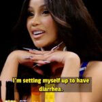 Cardi B Instagram - Me vs the wings of death 😩😩 @hotones OUT NOW @firstwefeast