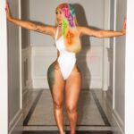 Cardi B Instagram - LET ME POP IT OFF !💗💛💚 hair: @tokyostylez Glam: @erika_lapearl_mua hair inspo: alfredlewislll