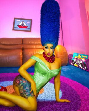 Cardi B Instagram - Ms.Marge Simpson💙❤️