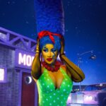 Cardi B Instagram - Ms.Marge Simpson💙❤️