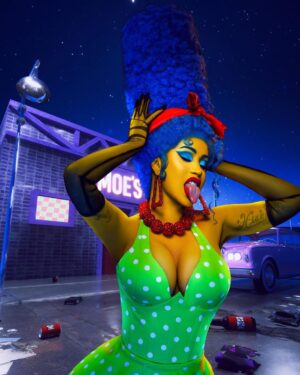 Cardi B Instagram - Ms.Marge Simpson💙❤️