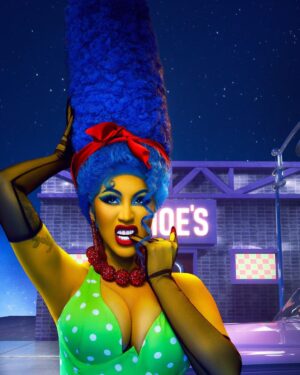 Cardi B Instagram - Ms.Marge Simpson💙❤️