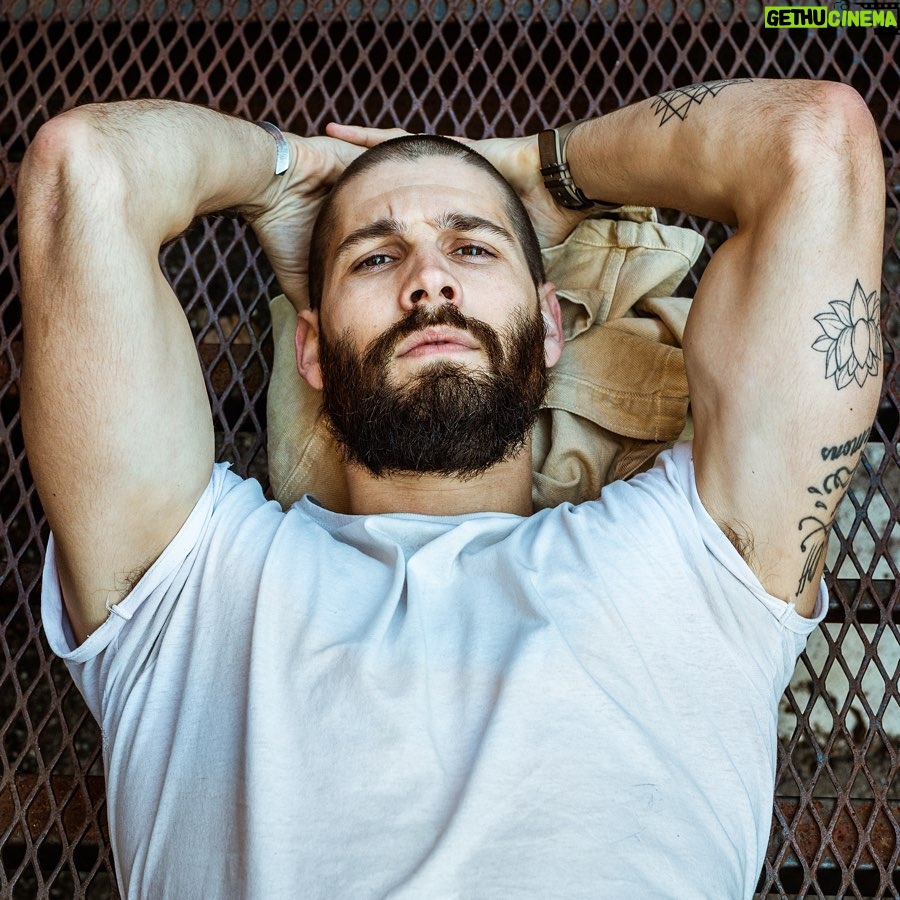 Casey Deidrick Instagram - Weird flex, but okay @bellomag...Thank you for having me in your November issue. Had a blast clownin’ around the town of Derry with @jennjevons getting dragged into storm drains. 📸: @jennjevons Port Hope, Ontario