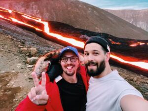 Casey Deidrick Instagram - We’re Erupt to no good but I Lava you Iceland. Ok I’m done with the puns but sometimes good Volcano puns just Flow 🌋🤷🏻‍♂️