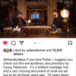 Casey Patterson Instagram – Thank You @chriscolumbus for the partnership and the incredible gift of the #HarryPotter Films. Hogwarts School of Witchcraft and Wizardry