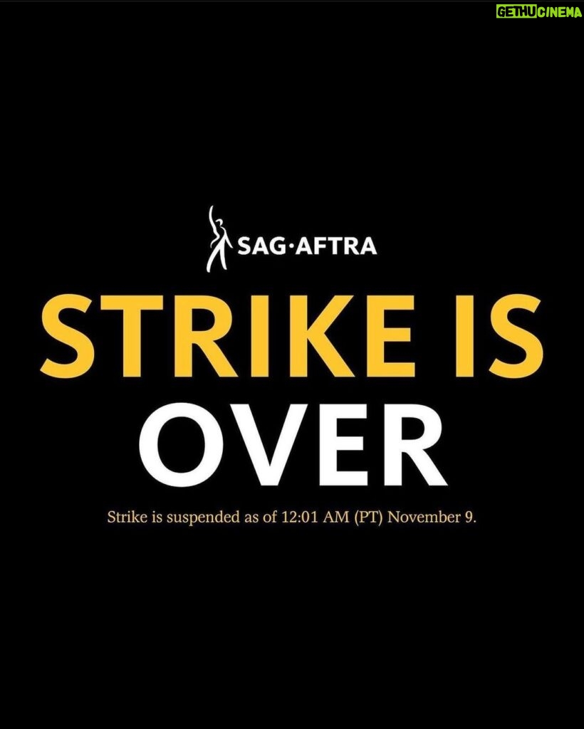 Cassandra Scerbo Instagram - Incredibly grateful to the @sagaftra negotiating committee for their relentless pursue in ensuring a better, more fair, future for #sagaftra members moving forward. To everyone who stood on the picket lines, day in & day out, thank you. To my fellow members who stood in solidarity for 118 days to fight the good fight, thank you. Additionally, I’m excited to update you all shortly on some of my most recent work, and most excited to GET BACK TO WORK! ❤️ #sagaftrastrong ✊