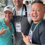 Cat Cora Instagram - This weekend at the BNP Paribas Open was such a dream! The food was incredible - from the bao buns to the lobster club to chinese chicken salad and shrimp pad Thai - shout out to @jettila, @chefstevenmaak and the entire Bistro 88 team, you rocked it 🔥🔥 The only thing that could make it any better was watching the #1 player in the WORLD, @iga.swiatek 🎾 @bnpparibasopen #indianwells #TennisParadise and @alitila I LOVE SEEING YOU!