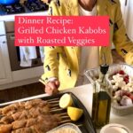 Cat Cora Instagram - Let’s whip up a delicious dinner! How about Grilled Chicken Kabobs with Roasted Veggies and my Lemon Roasted Potatoes 🍋 pro tip: aluminum foil pans make for a quick and easy clean up 🙌 #IC3 #cheflife #femalechef #quickdinner #easydinnerrecipes #chickenkabobs