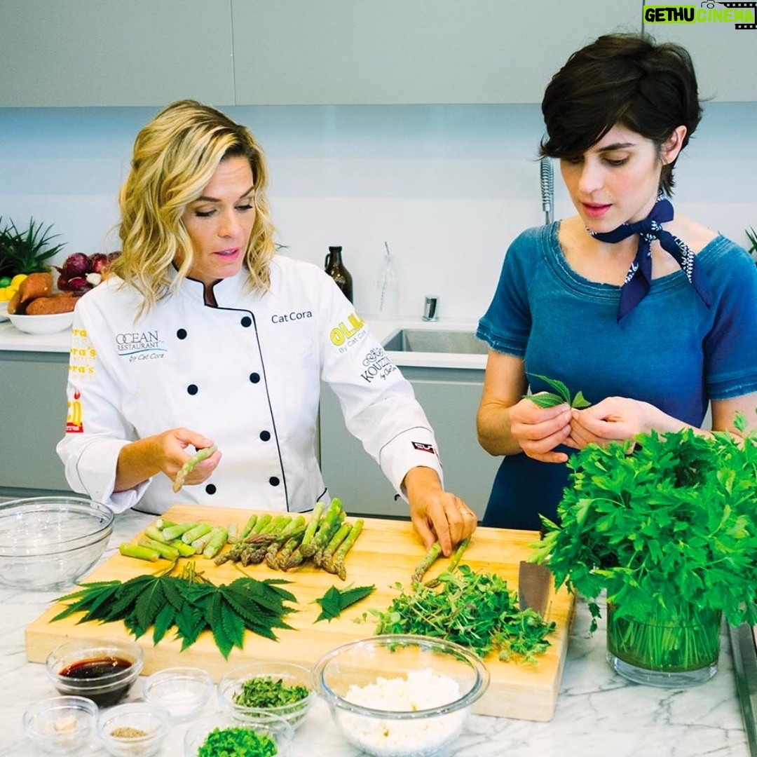 Cat Cora - 827 Likes - Happy 4/20 🥦 I’ve never been shy on my stance on cannabis. Let today be a reminder for us of the natural pain relief benefits that cannabis contains. I wish it would have been medically available to my parents during their battles with cancer to ease their pain and give them longer periods of peace 💚 #420 #cannabis