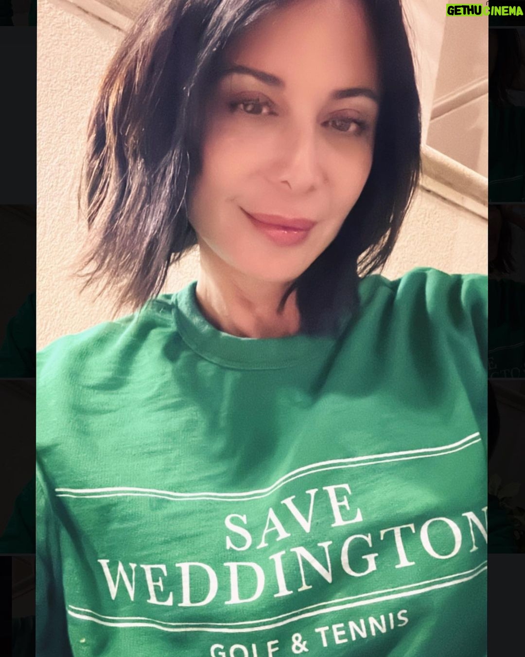 Catherine Bell Instagram - You can be the voice for the 300 + mature trees, wildlife and thousands of sports enthusiasts who enjoy this last 16 acres of green space in Los Angeles @saveweddington_ @AGjeans has launched this line of golf & tennis apparel with a portion of proceeds donated to help fight the development of this historical space.ā And the clothes are super cute too!! this sweatshirt is the softest!! š @saveweddington_ @agjeans