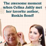 Celina Jaitly Instagram - @celinajaitlyofficial spoke to one of her all-time favourite authors @ruskinbondofficial about his book #AnimalsintheHouse. #celinajaitly #celinajaitley #missindia #missuniverse #bollywood #ruskinbond