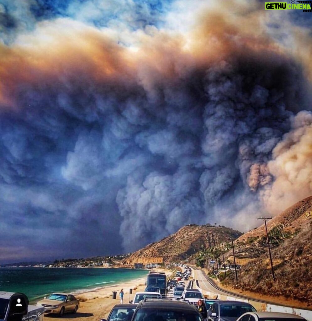 Chad James Buchanan Instagram - Malibu. Under fire. I love this city so much. It breaks my heart to see this. My home in Venice is now sitting under a cloud of smoke but I feel so grateful that I still have a home. If you’ve lost your home or been affected due to the fire - hit me up. Let me know how I can help. Stay safe. Much love City of Angels. Photo: @GrantDenham Malibu, California