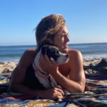 Chad James Buchanan Instagram - Man’s best friend. Love you Lu. Leo Carillo State Beach