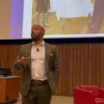 Charles S. Johnson IV Instagram - “You gonna Learn today” Speaking to 200+ 1st year medical student about the brutal legacy of Dr. Jay Marion Sims. More importantly, about the true legacy of the mothers of Gynecology Anarcha, Lucy & Betsy . To learn more please follow and support @anarchalucybetsey. If you know the story of these women drop a 💜 in the comments #speaktruth #blackmamasmatter #momnibus #applypressure #lovealwayswins