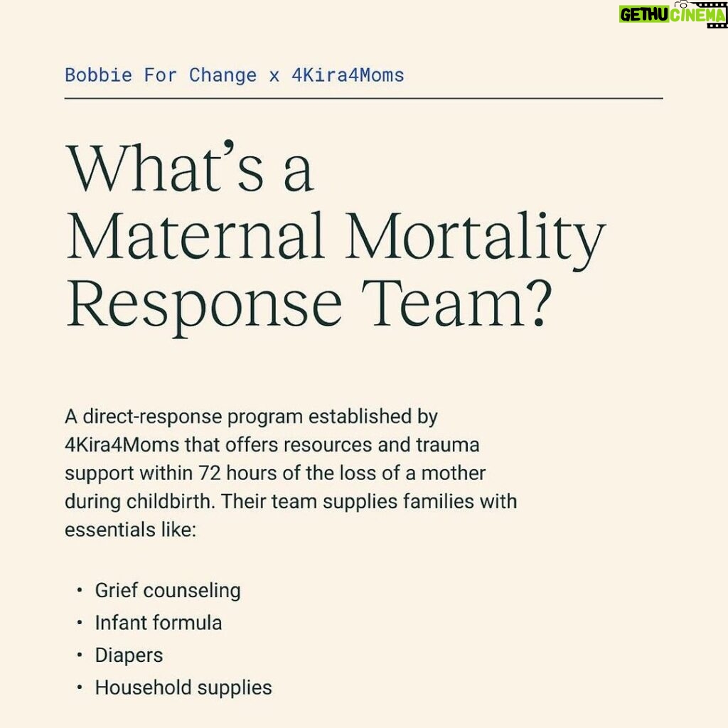 Charles S. Johnson IV Instagram - 🔁 @bobbie 💚 • Earlier this year, Bobbie For Change announced our partnership with @4kira4moms to establish the Maternal Mortality Response Team, which aims to provide resources, support, and essential items to families who've experienced the loss of a mother during childbirth.⁠ ⁠ Tragically, this program is now supporting 5 families.⁠ ⁠ Black mothers are still dying of pregnancy-related issues and complications at a rate 4x higher than white women.⁠ ⁠ So, what are we doing about it? And how can you help? Bobbie For Change has been lobbying to pass The Black Maternal Health Momnibus Act of 2021 (AKA The Momnibus), which is made up of 13 bills that comprehensively address the maternal health crisis in America. The bill is back on the floor for the third time, and it’s time to get this bill passed.⁠ ⁠ Visit the link in our bio to send a pre-written letter to your rep, and follow @4kira4moms to learn how you can support their mission. ⁠ ⁠ 4Kira4Moms is an organization that has been leading the charge and fighting for improved maternal outcomes and policy change throughout the United States since 2018.