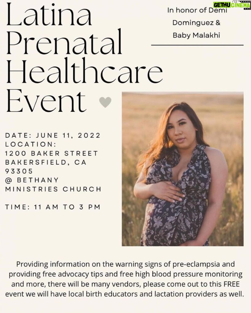 Charles S. Johnson IV Instagram - Please support Bakersfields first Latina Prenatal Healthcare event in honor of Demi Dominguez and Baby Malakhi who lives were taken due to medical negligence. Tracy Dominguez continues to fight for justice and women around the world to makes sure other daughters are properly cared for by their medical providers and helps mothers with advocacy of the warning signs of pre-eclampsia. Come out to this event to learn about what you should be asking your providers and knowing the rights over your body. There will be nurses to teach you how to read blood pressure readings and doulas to assist with advocacy and lactation consultants that can inform you about breastfeeding tips and tricks. Thank you for our host @justice_4_demi_bby.malakhi and for continuing to fight the fight! #medicalnegligenceawareness #bakersfieldprenatal #preeclampsiaawareness #bakersfielddoulas #kerncountydoulacircle #freeevent #bakersfield #bakersfieldca #magnesiumcitrate #preeclampsia Bakersfield, California