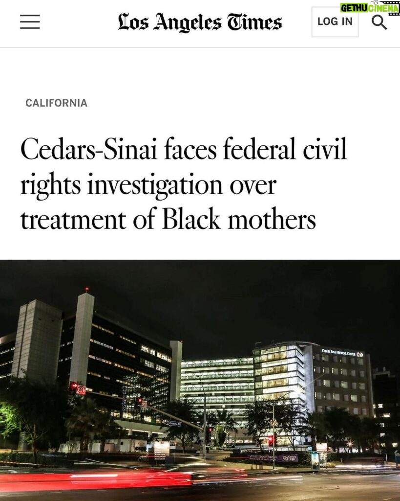 Charles S. Johnson IV Instagram - A promise was made to dismantle this place BRICK BY BRICK! “Cedars-Sinai Medical Center is facing a federal civil rights investigation over how the Los Angeles hospital treats Black women who give birth there, an official with the U.S. Department of Health and Human Services confirmed. The investigation comes after allegations of racism and discrimination emerged in the years after the death of Kira Dixon Johnson.” #applypressure #relentless #forever #lovealwayswins #4kira4moms #shameoncedars