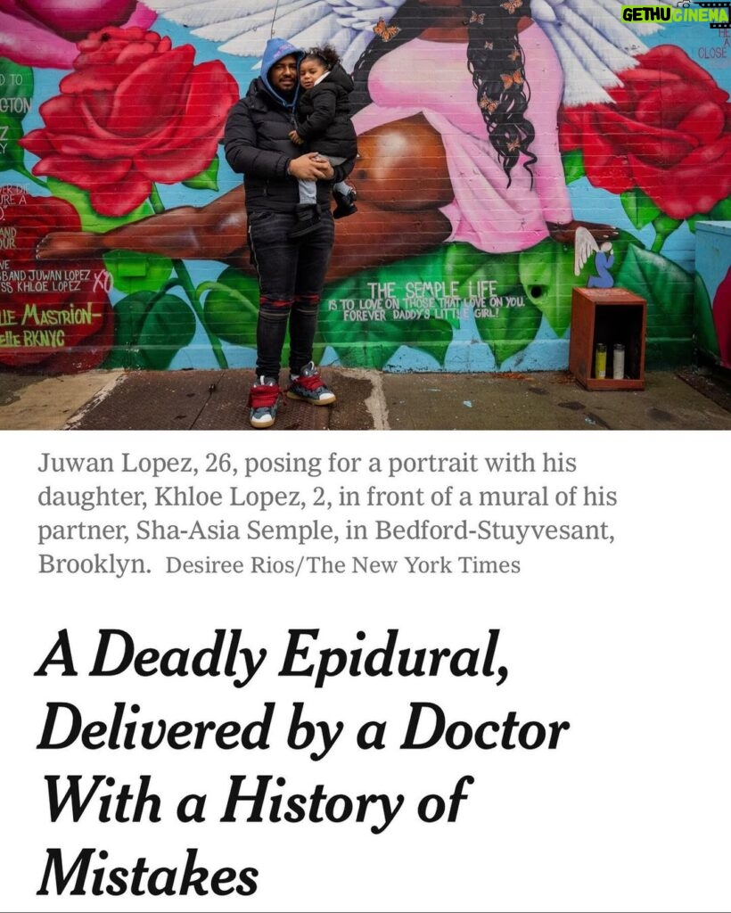 Charles S. Johnson IV Instagram - 💔Sha-Asia Semple deserved so much better. Please follow and support her partner Juwan➡️ @gf_jojo as he fights for change in her honor. Thank you @nytimes for bringing awareness to this tragic story. #shaasiasemple #sheshouldbehere #maternaljustice #lovealwayswins #4kira4moms #blackmamasmatter