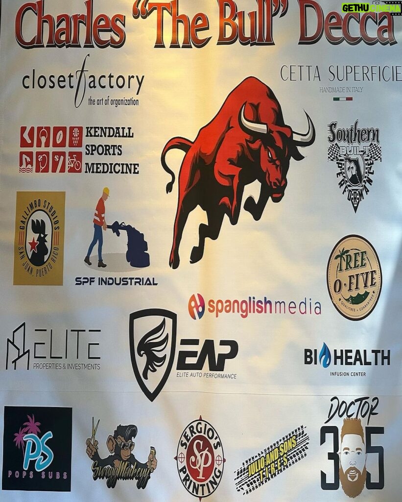 Charlie Decca Instagram - Thank you to all my sponsors who supported old and new forever grateful for my people🙏🏻. I cant wait to represent friday night🫡 The Bull is out for blood 🩸 @uppersportsmgmt @empirealstate @spanglishmedia_ @closetfactorymiami @spf_industrial @pops_subs @cettasuperficie @julioandsonstires @biohealthwellness @dr.305 @eap_m @swaggmonkeyy @gallimbostudios @kendall_sports_medicine @treeofive @southern_built_performance @sergiosprinting • • • • • • #boxing#mma#miami#hialeah#warfare#territory#latenight#mybeach#mysun#myterritory#itsmine#fights#streetfights#fightnews#blood#hardwork#smartwork#305#dadecounty#weekendvibes#gymrat#miami#boxing#miami#cuban#training#footwork#practice#keybiscayne#love#this#shit#fight Miami, Florida