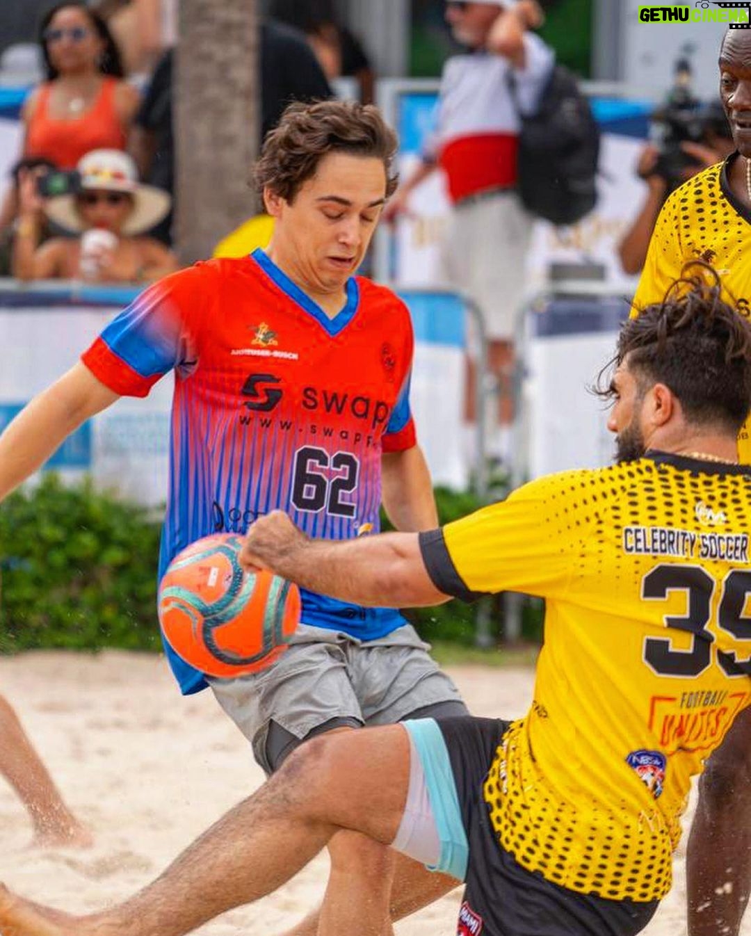 Charlie Decca Instagram - @celebritysoccer ⚽️ was an honor to participate in this charity event very successful, favorite part was passing the ball to the player’s with disabilities and watch them boot it in the goal and cheer😇🥳 @swappnft @swappfi thank you!! Miami Beach, Florida