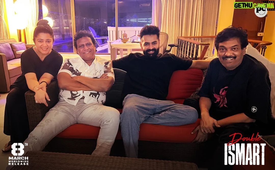 Charmy Kaur Instagram - The combo everyone is waiting & wished for😎🔥 Blockbuster Music Director #ManiSharma join hands once again with Ismart team for #DoubleISMART ❤️🔥 This time it's going to be DOUBLE MADNESS🥁🥁 IN CINEMAS MARCH 8th,2024 ❤️🔥 Ustaad @ram_pothineni #PuriJagannadh @duttsanjay @charmmekaur @vish_666